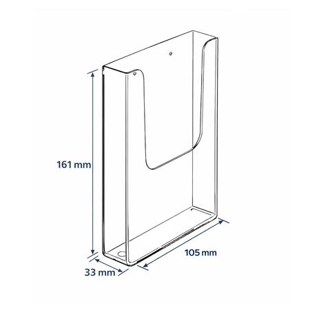 Prospektustartó, fali, 1 rekeszes, 1/3 A4