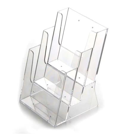 Prospektustartó, asztali/fali, 3 rekeszes, A5