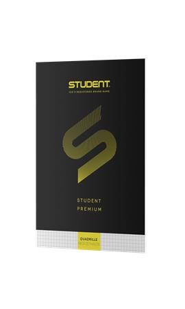 Füzet, tűzött, A4, kockás, 32 lap, ICO "Student Premium", fekete