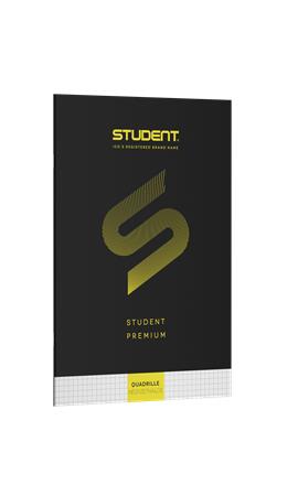 Füzet, tűzött, A4, kockás, 32 lap, ICO "Student Premium", fekete