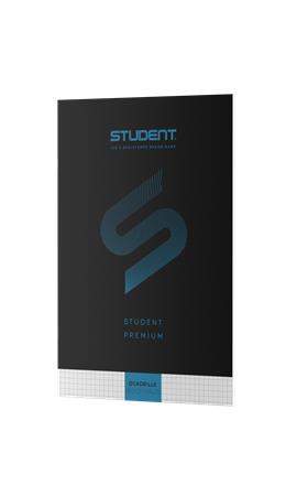 Füzet, tűzött, A4, kockás, 32 lap, ICO "Student Premium", fekete