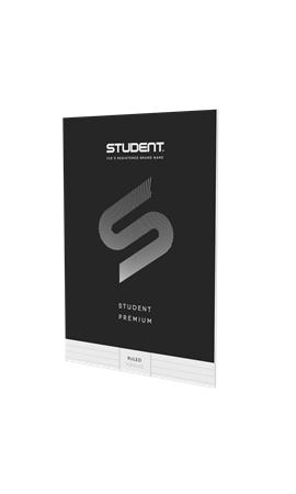 Füzet, tűzött, A4, vonalas, 32 lap, ICO "Student Premium", fekete