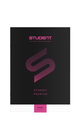 Füzet, tűzött, A4, vonalas, 32 lap, ICO "Student Premium", fekete
