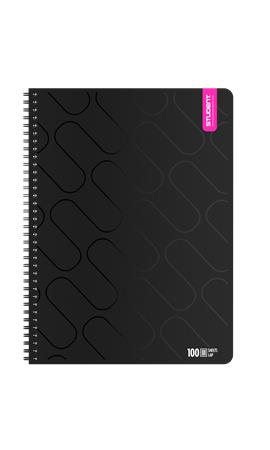 Spirálfüzet, A4, négyzethálós, 100 lap, ICO "Student Premium", vegyes színek