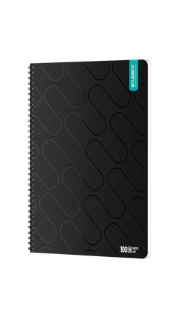 Spirálfüzet, A4, négyzethálós, 100 lap, ICO "Student Premium", vegyes színek