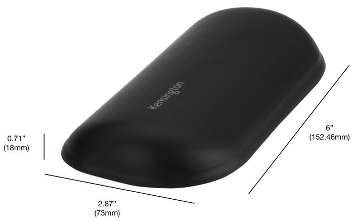 Csuklótámasz egérhez, géltöltésű, KENSINGTON "ErgoSoft™™", fekete
