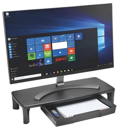Monitorállvány, állítható magasság, fiókkal, KENSINGTON SmartFit™