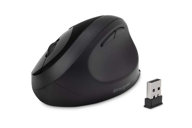 Egér, vezeték nélküli, optikai, vertikális, KENSINGTON "Pro Fit® Ergo"