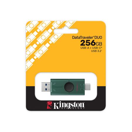 Pendrive, 256GB, USB 3.2 Gen1, USB-A/USB-C, KINGSTON "DataTraveler Duo"