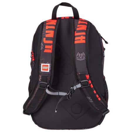 Hátizsák, dulpa rekeszes, LEGO "Ninjago Dragon Energy", fekete-mintás