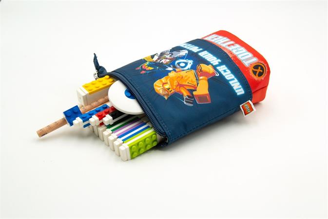 Tolltartó, cipzáras, pop-up, LEGO "Ninjago Together", kék-piros-mintás