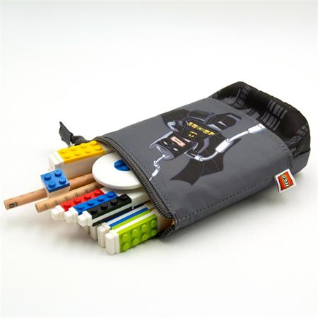 Tolltartó, cipzáras, pop-up, LEGO "Super Heroes Batman", szürke-mintás