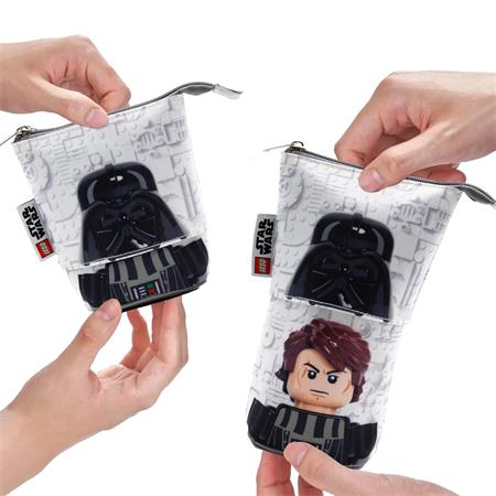 Tolltartó, cipzáras, pop-up, LEGO "Star Wars Darth Vader/Anakin", szürke-fekete-mintás