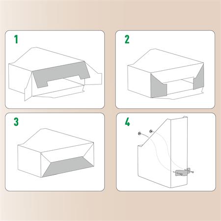 Iratpapucs, karton, 100 mm, LEITZ "Puro", homokbézs