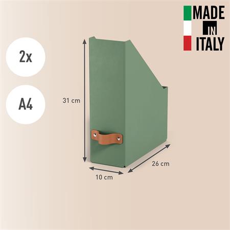 Iratpapucs, karton, 100 mm, LEITZ "Puro", zsályazöld
