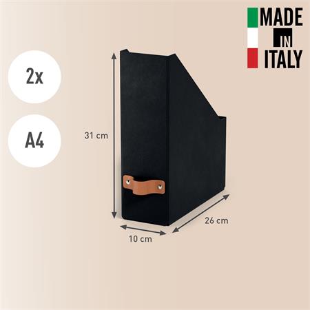 Iratpapucs, karton, 100 mm, LEITZ "Puro", fekete