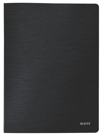 Bemutatómappa, 20 zsebes, A4, LEITZ "Style", szaténfekete