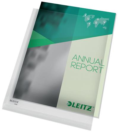 Genotherm, "L", A4, 170 mikron, narancsos felület, 20 mm, LEITZ "Jumbo"