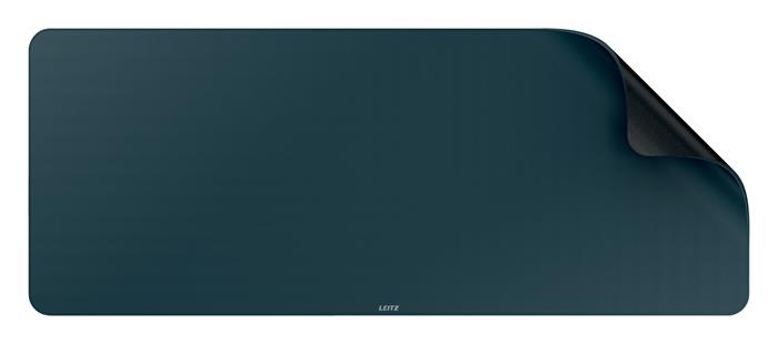 Asztali alátét egérpaddal, 100x40 cm, LEITZ, sötétszürke