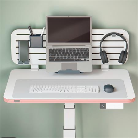 Könyökalátét, újrahasznosított bőr, 70x36 cm, LEITZ, világosszürke