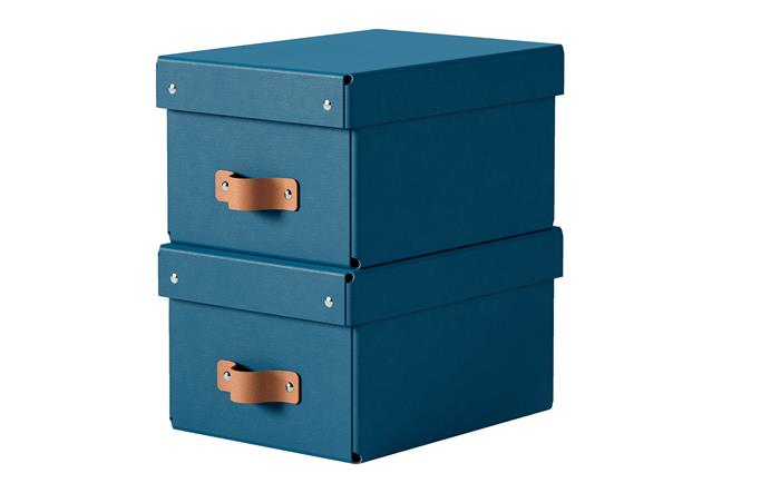 Tárolódoboz, S méret, LEITZ "Puro", óceánkék