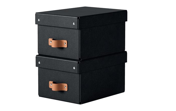 Tárolódoboz, S méret, LEITZ "Puro", fekete