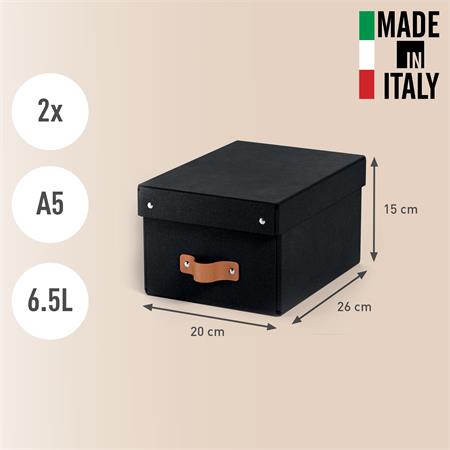 Tárolódoboz, S méret, LEITZ "Puro", fekete