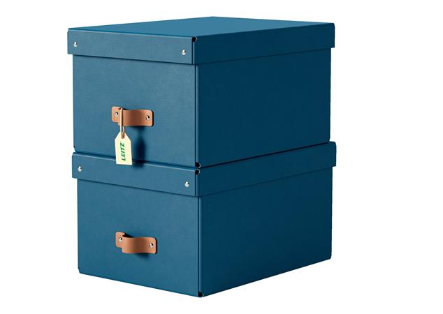 Tárolódoboz, M méret, LEITZ "Puro", óceánkék