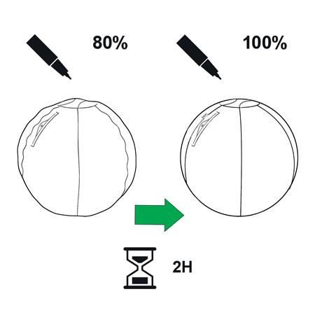 Ülőlabda, nehezékkel, 55cm, LEITZ "Ergo Active", sötétszürke