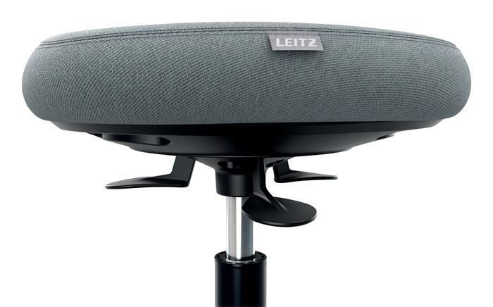 Munkaszék, görgős, ergonomikus, LEITZ "Ergo Comfort Active", világosszürke