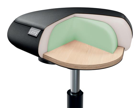 Munkaszék, görgős, ergonomikus, LEITZ "Ergo Comfort", sötétszürke