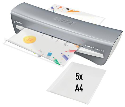 Laminálógép, A4, 80-125 mikron, LEITZ "iLam Home Office", szürke