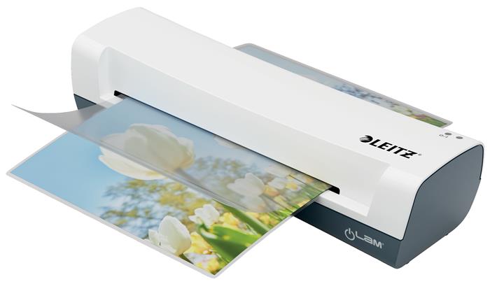 Lamináló készlet, A4, 80-125 mikron, LEITZ "iLam Home 4-in-1", fehér
