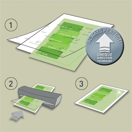 Meleglamináló fólia, 80 mikron, A5, fényes, UDT technológiával, LEITZ "iLam"