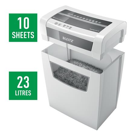 Iratmegsemmisítő, konfetti, 10 lap, LEITZ "IQ Home Office"