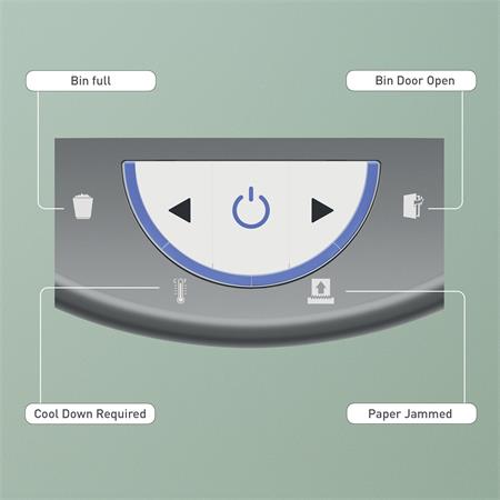 Iratmegsemmisítő, mikrokonfetti, 6 lap, LEITZ "IQ OptiMax Home Office 225 P5"
