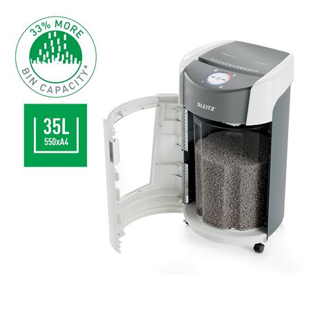 Iratmegsemmisítő, mikrokonfetti, 10 lap, LEITZ "IQ OptiMax P5"