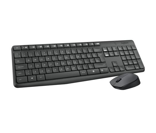 Egér- és billentyűzet készlet, vezeték nélküli, USB, HUN, LOGITECH "MK235"