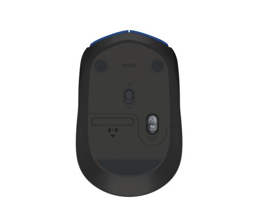 Egér, vezeték nélküli, optikai, közepes méret, USB, LOGITECH "M171", fekete