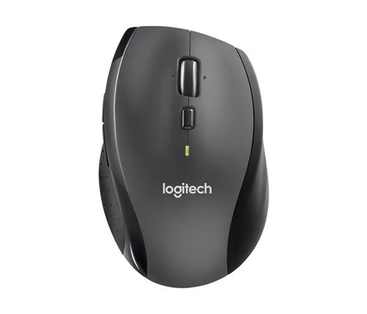 Egér, vezeték nélküli, lézeres, normál méret, USB, LOGITECH "M705 Marathon", fekete