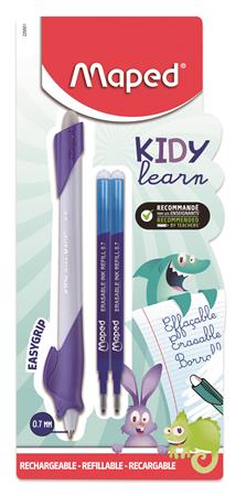 Írástanuló rollertoll, utántöltővel, 0,7 mm, radírozható, MAPED "KIDY Learn MAGIC", vegyes minták