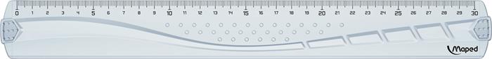 Vonalzó, műanyag, 30 cm, MAPED "Geometric"