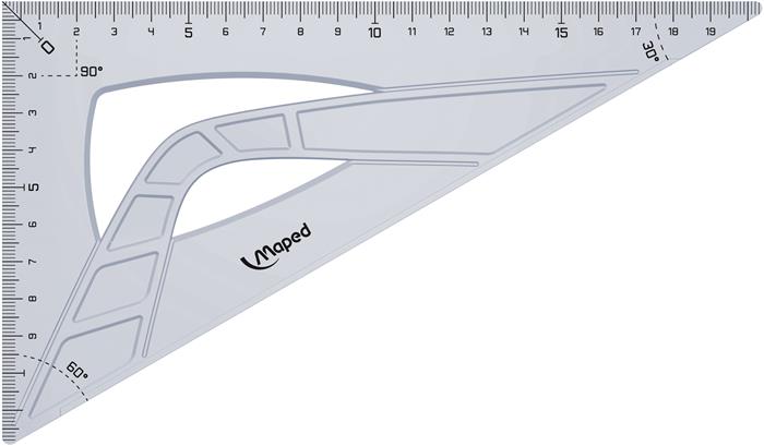 Háromszög vonalzó, műanyag, 60°, 21 cm, MAPED "Geometric"