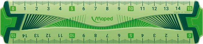 Vonalzókészlet, kicsi, műanyag, hajlítható, 4 darabos, MAPED "Flex"