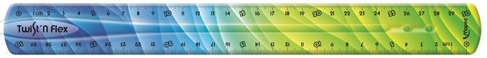 Vonalzó, műanyag, 30 cm, MAPED "Twist`n Flex Decor"