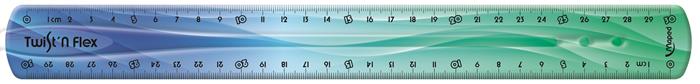 Vonalzó, műanyag, 30 cm, MAPED "Twist`n Flex Decor"