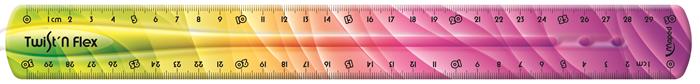 Vonalzó, műanyag, 30 cm, MAPED "Twist`n Flex Decor"