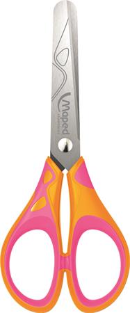 Olló, display, iskolai, 13 cm, MAPED "Soft Neon", vegyes színek