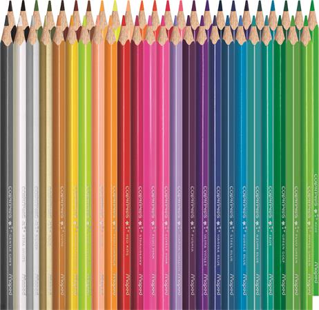 Színes ceruza készlet, háromszögletű, MAPED "Color`Peps Star", 48 különböző szín