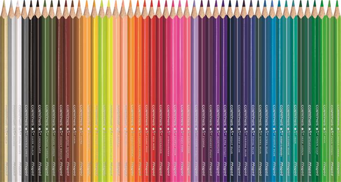 Színes ceruza készlet, háromszögletű, fém doboz, MAPED "Color`Peps Star", 48 különböző szín